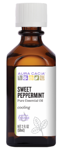 Aura Cacia Peppermint Essential Oil Perspective: front