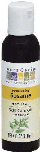 Aura Cacia Natural Protecting Sesame Skin Care Oil Perspective: front