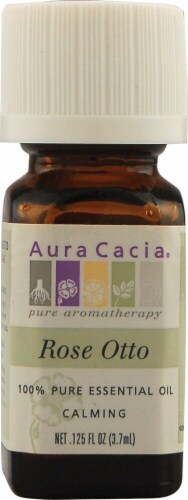 Aura Cacia Rose Otto Pure Essential Oil Perspective: front