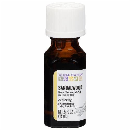 Aura Cacia Sandalwood Skin Care Oil Perspective: front