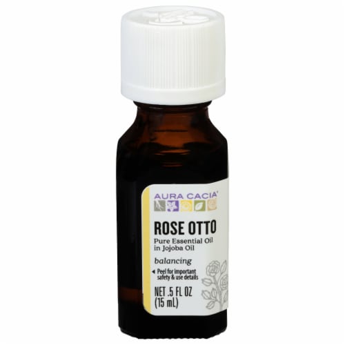 Aura Cacia Rose Otto Balancing In Jojoba Oil Perspective: front