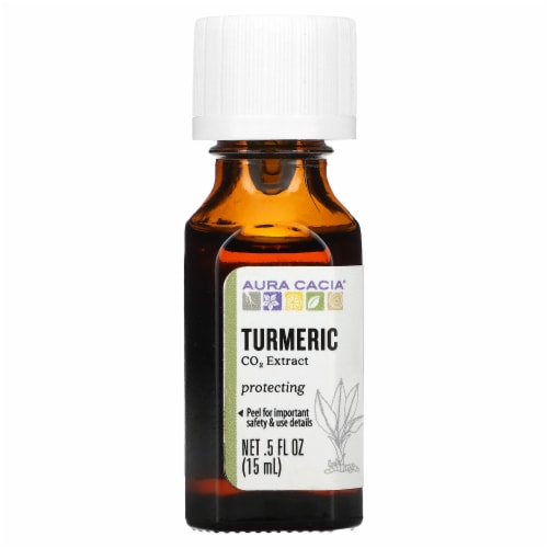 Aura Cacia Turmeric CO2 Extract - 0.5 fl oz (15 ml) Perspective: front
