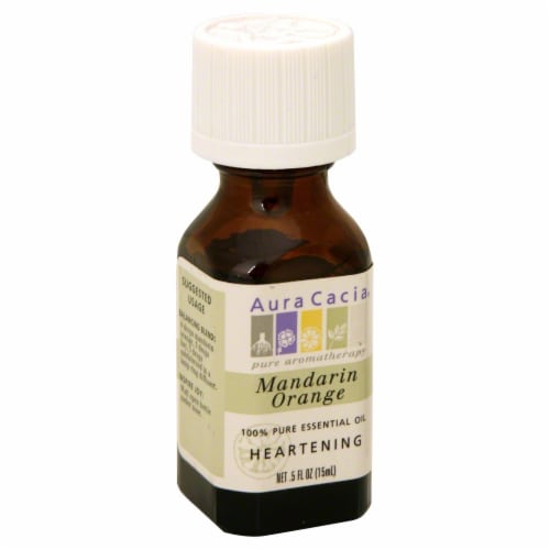 Aura Cacia Heartening Mandarin Orange Pure Essential Oil Perspective: front
