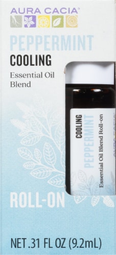 Aura Cacia Peppermint Essential Oil Roll On Perspective: front