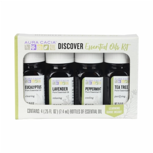 Aura Cacia® Essential Oil Discovery Kit Perspective: front