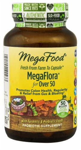 MegaFood  MegaFlora® with Turmeric Perspective: front