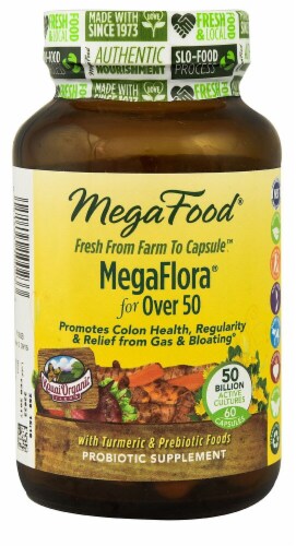 MegaFood  MegaFlora® with Turmeric Perspective: front
