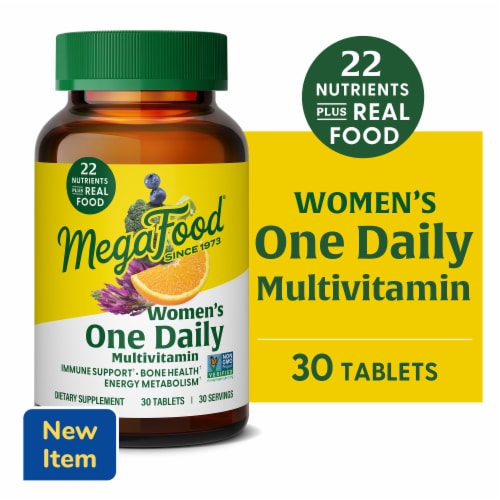 MegaFood Women's One Daily Multivitamin Tablets Perspective: front