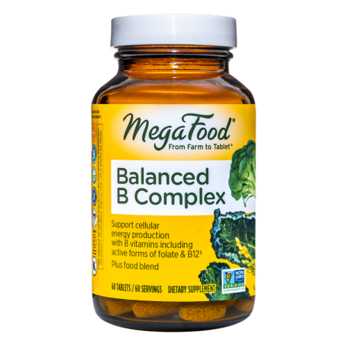 MegaFood® Balanced B Complex Tablets Perspective: front
