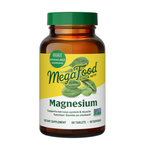 MegaFood® Magnesium Dietary Supplement Tablets Perspective: front