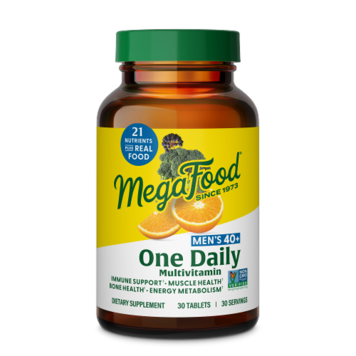 MegaFood® Men Over 40 One Daily Multi Vitamin Tablets Perspective: front