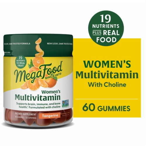 MegaFood Women's Tangerine Multi-Vitamin Gummies, 60 ct - Kroger