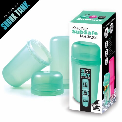 SubSafe Sub Sandwich Container: Seafoam Green Perspective: front