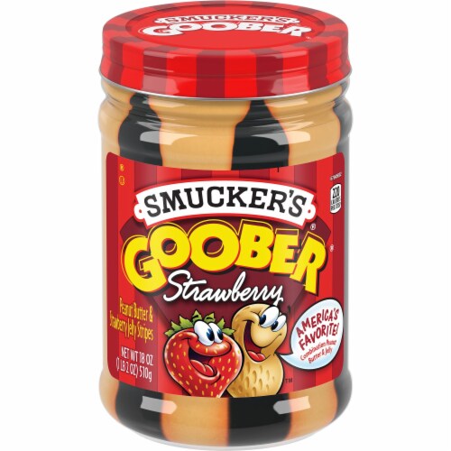 Smucker's Goober Peanut Butter and Strawberry Jelly Stripes Perspective: front