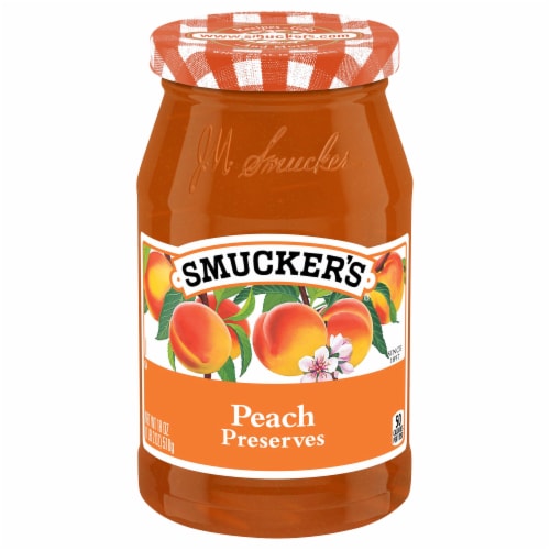 Smucker's Peach Preserves Spread Perspective: front