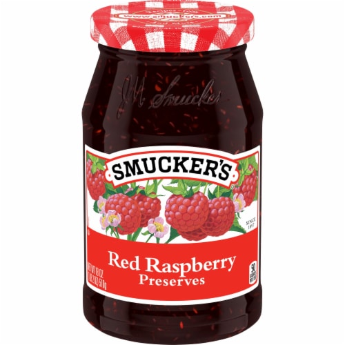 Smucker's® Red Raspberry Preserves Spread Perspective: front
