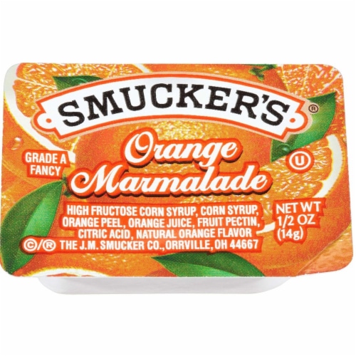 Smuckers Orange Marmalade Jam, 1/2 Ounce -- 200 per case. Perspective: front