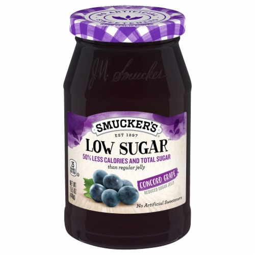 Smucker's® Low Sugar™ Concord Grape Jelly Perspective: front