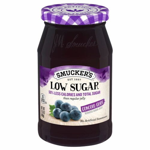 Smucker's® Low Sugar™ Concord Grape Jelly Perspective: front