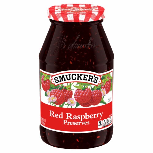 Smucker's Red Raspberry Preserves Perspective: front