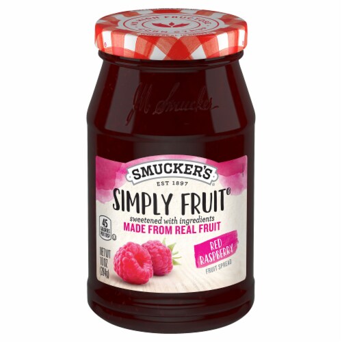 Smucker's Simply Fruit Red Raspberry Fruit Spread Perspective: front