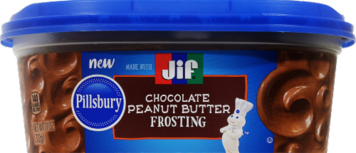 Pillsbury Jif Chocolate Peanut Butter Frosting Perspective: front
