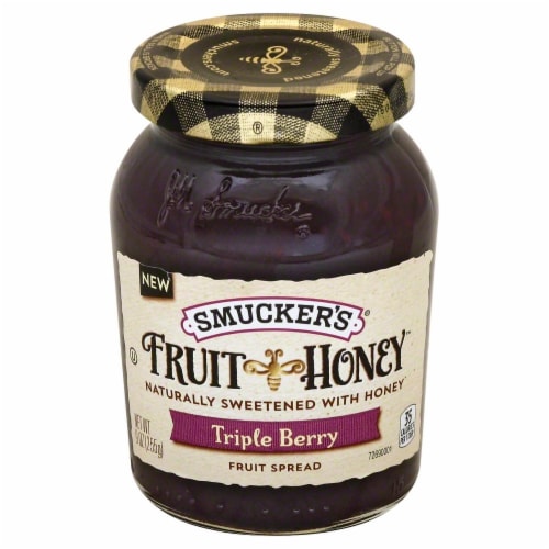 Smucker's® Triple Berry Fruit Spread with Honey Perspective: front