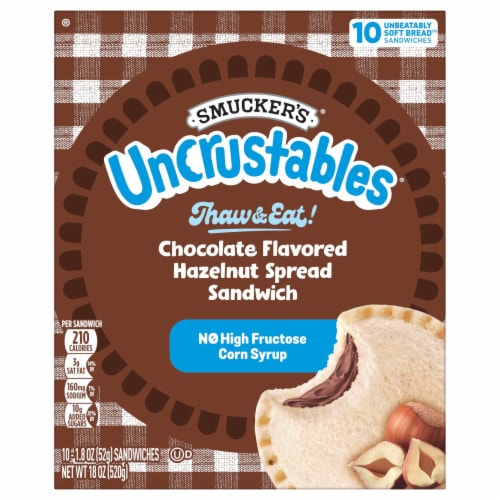 Smucker s uncrustables chocolate flavored hazelnut spread sandwiches