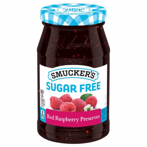 Smucker's® Sugar Free Red Raspberry Preserves Perspective: front
