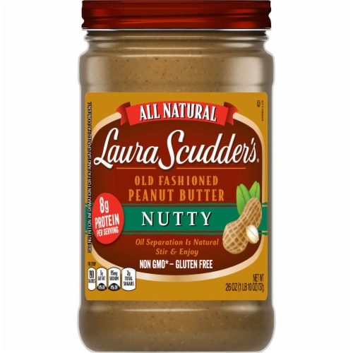 Laura Scudder's Nutty Peanut Butter Perspective: front