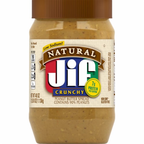 Jif Natural Crunchy Peanut Butter Spread, 40 oz - Fry's Food Stores