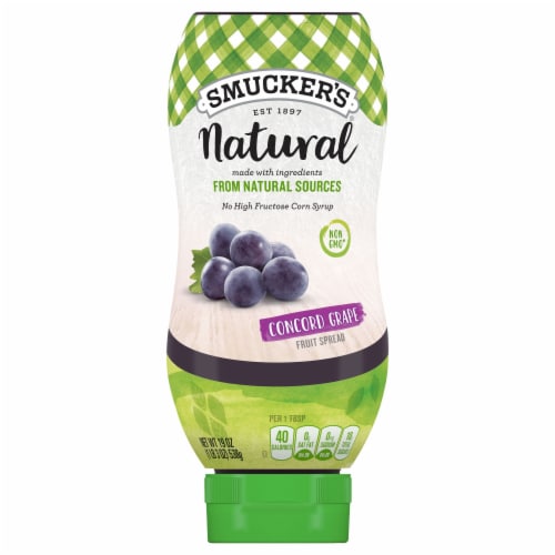 Smucker's Natural Concord Grape Squeezable Fruit Spread Perspective: front