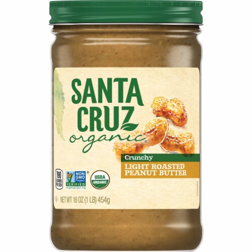 Santa Cruz Organic® Light Roasted Crunchy Peanut Butter Perspective: front