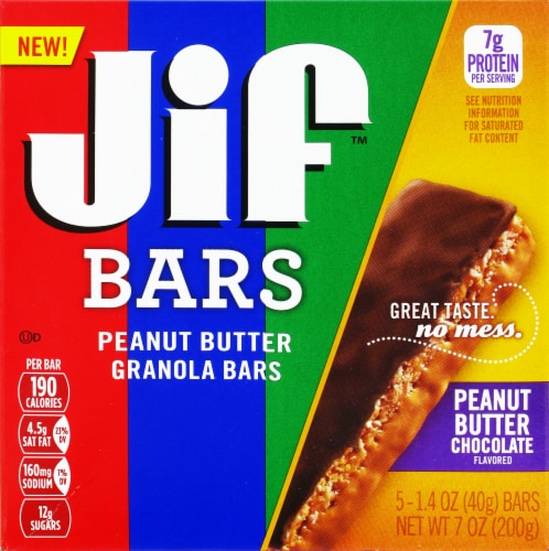Jif™ Chocolate Peanut Butter Granola Bars Perspective: front