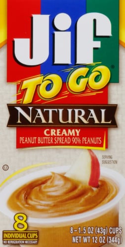 Jif to Go Natural Creamy Peanut Butter Perspective: front