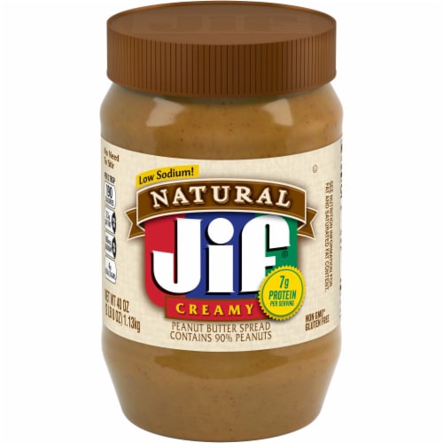 Jif® Natural Creamy Peanut Butter Spread Perspective: front