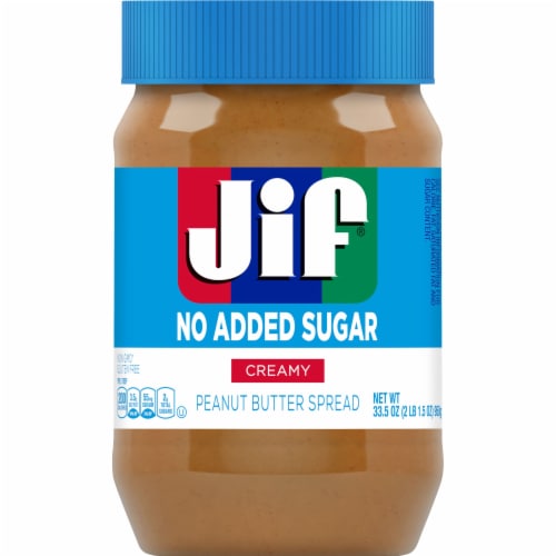Jif® No Added Sugar Creamy Peanut Butter Spread Perspective: front