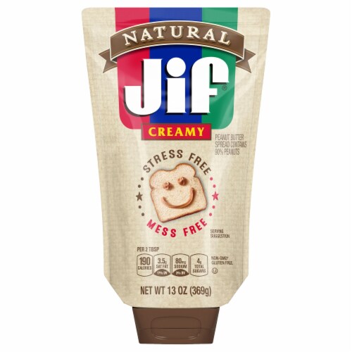 Jif® Natural Creamy Peanut Butter Spread Perspective: front