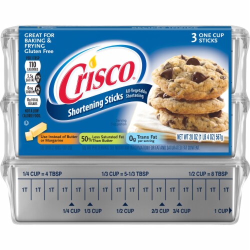 Crisco® All-Vegetable Shortening Sticks Perspective: front