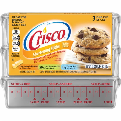 Crisco® Butter Flavor Shortening Sticks Perspective: front