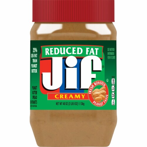 Jif Reduced Fat Creamy Peanut Butter Perspective: front