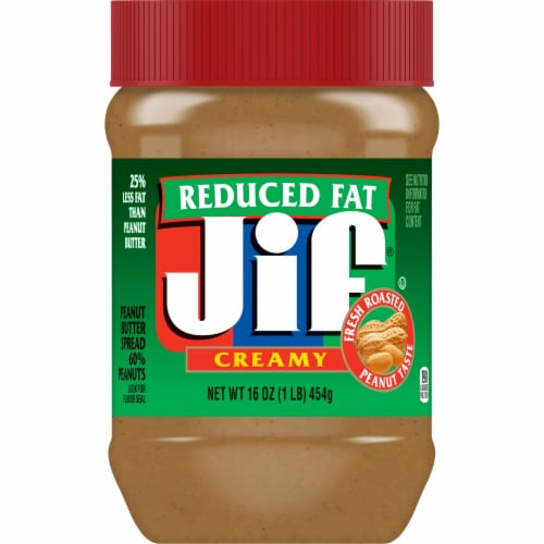 Jif® Reduced Fat Creamy Peanut Butter Perspective: front