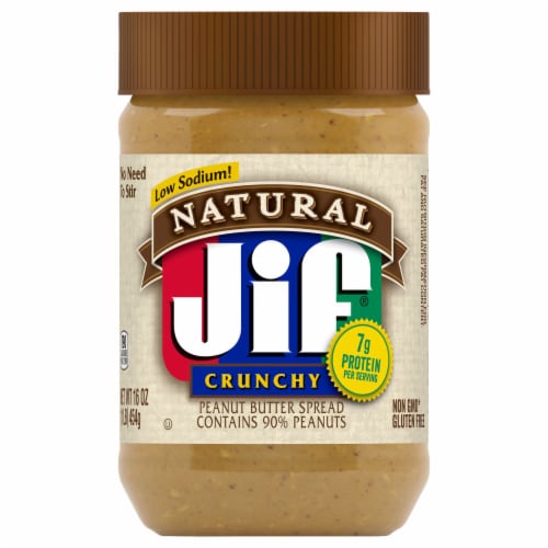 Jif® Natural Crunchy Peanut Butter Spread Perspective: front