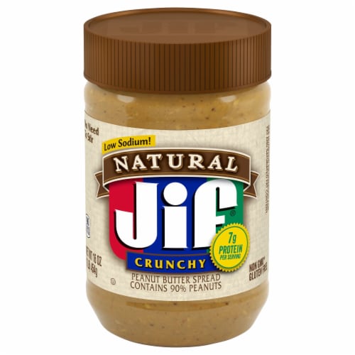 Jif® Natural Crunchy Peanut Butter Spread Perspective: front