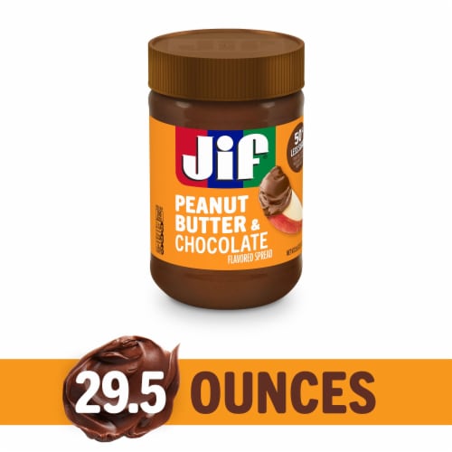 Jif Peanut Butter & Chocolate Flavored Spread Perspective: front