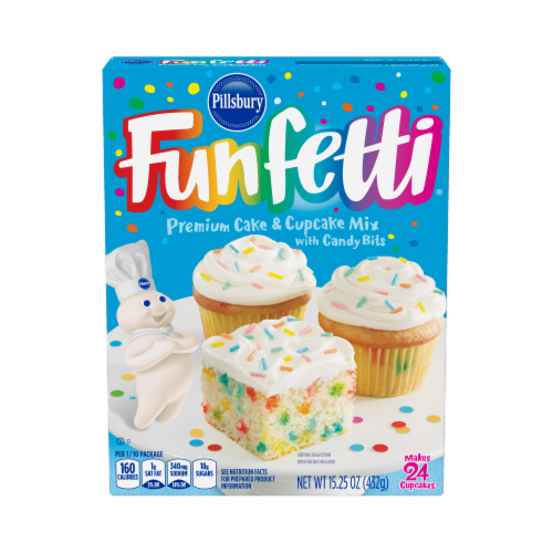 Pillsbury Funfetti Premium Cake and Cupcake Mix Perspective: front