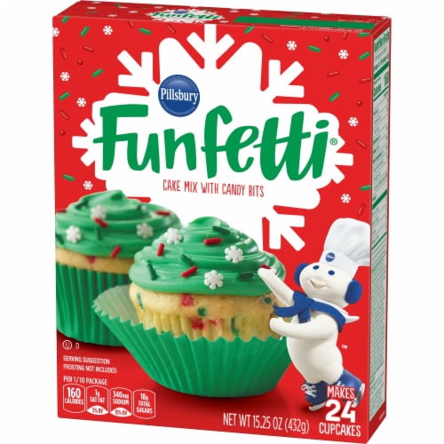 Pillsbury Holiday Funfetti Cake Mix Perspective: front