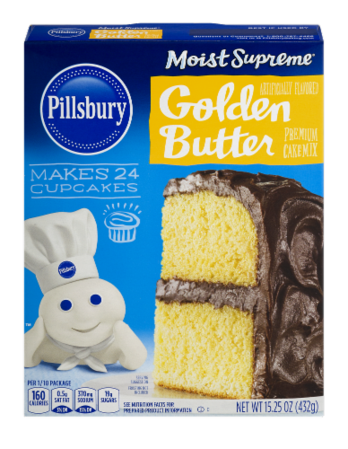 Pillsbury Moist Supreme Golden Butter Recipe Cake Mix Perspective: front