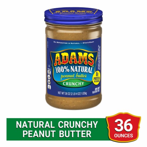 Adams Natural Crunchy Peanut Butter Perspective: front