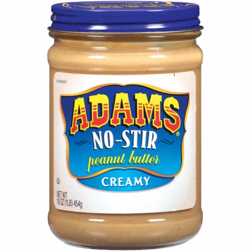 Adams No-Stir Creamy Peanut Butter Perspective: front